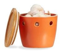 ONEMORE Gardens-ail avec couvercle en céramique pour comptoir Orange 12,7 cm