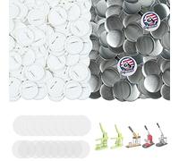 Onemorello Lot de 800 pièces de boutons de 58 mm, pièces de boutons vierges d'environ 5,7 cm avec papier pour machine à boutons, machine à épingles, presse à boutons