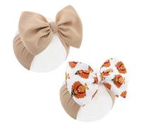 ONENINEDREAM Bandeaux de Thanksgiving Turquie pour bébé, chapeau de dinde avec nœuds blancs pour filles, nouveau-nés, bandeaux pour cheveux, accessoires pour cheveux de Thanksgiving