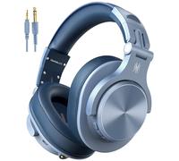 OneOdio A70 Casque Audio Bluetooth Sans Fil 72H, Casque Diadème Fermé avec Port Partagé, Écouteurs avec Câble de 3,5 mm pour DJ, Piano, Guitare, Enregistrement et Surveillance AMP, Bleu Ciel