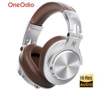 Oneodio A70 Fusion-casque filaire + sans fil Bluetooth 5.2 pour téléphone avec micro sur l'oreille Studio DJ casque d'enregistrement Argent Brun