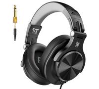 OneOdio A71D Casque filaire supra-auriculaire pour moniteur, casque stéréo DJ haute résolution avec design pliable, prise 3,5/6,35 mm pour enregistrement AMP, baladodiffusion, mixage et guitare PC