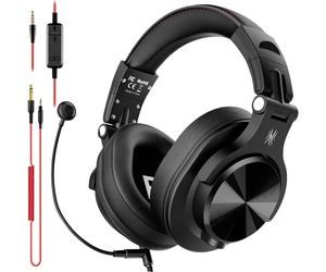 OneOdio A71M Micro-casque supra-auriculaire filaire Stereo noir Audio haute résolution, Suppression du bruit du microphone micro-casque, coques pivotantes pour