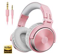 Oneodio-Casque de DJ professionnel,casque supra-auriculaire,moniteur de studio,casque avec microphone,HIFI filaire,basse,casque de jeu pour téléphone - Type Pink