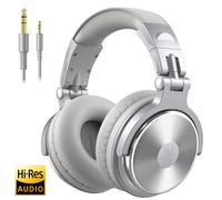 Oneodio-Casque de DJ professionnel,casque supra-auriculaire,moniteur de studio,casque avec microphone,HIFI filaire,basse,casque de jeu pour téléphone - Type Silver-Gray