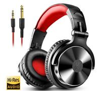 Oneodio-Casque supra-auriculaire filaire Pro 10,audio haute résolution,casque avec microphone,studio DJ stéréo,3.5mm,6.35mm - Type Red