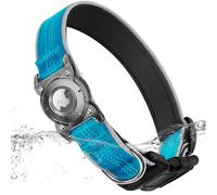 ONEONTA Collier Chien Airtag | Airtag Chien - Collier Airtag Chien Etanche avec Boucle Métallique Amovible, Robuste, Réfléchissant, Rembourré Confortable, pour Chien Petite, Moyenne, Grande, Bleu, L