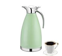 Onepine 2L/1 927.8 gram en acier inoxydable double paroi isotherme Cafetière/Carafe thermique, 100% étanche chaud et froid double usage ， pour le café, thé, lait, boissons, Green, 14.5x14.5x29 cm
