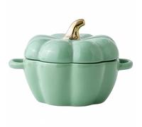 OnePine 450ml Porcelaine Bol à Céréales Enfant, Créatif et Mignon Bol à Salade, Forme de Citrouille Bol à Soupe avec Poignée, Bol de Riz pour Restaurant à la Maison