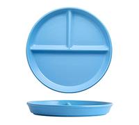 Onepine Assiettes Divisées en Céramique Assiette Compartiment (Bleu)