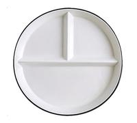 OnePine Ceramique Assiette Nutrition Dietetique, Assiette Divisée en 3 Adulte, Assiette Controle de Portion pour Salade, Dessert, Nouille, Bifteck, Petit Déjeuner, Diamètre : 23 cm/9 inch