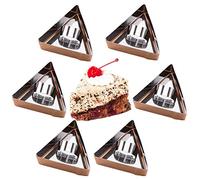 OnePine Lot de 6 Moule à Gâteau Triangle Anneaux de gâteau DIY Moule à gâteau en Acier Inoxydable Idéal pour Mousses et Desserts