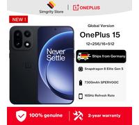 OnePlus 15 5G, smartphone version mondiale, 12+256, 16+512, Snapdragon 8 Elite Gen 5, écran 165 Hz, 7300 mAh, 120 W, eSIM, Wi-Fi 7, Bluetooth 6.0, NFC, noir 16 Go + 512 Go Sand Storm