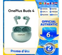 OnePlus Écouteurs Buds 4 – ANC 55 dB, Hi-Res, DoubleDACs, BT5.4 – Gris