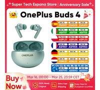 OnePlus Écouteurs Buds 4 – ANC 55 dB, Hi-Res, DoubleDACs, BT5.4 – Gris