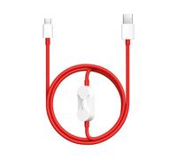 OnePlus Câble Charge 2-en-1 SUPERVOOC USB-A vers Type-C + POGO PIN 80W Charge Rapide 10A 1.2M Rouge