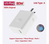 Oneplus Chargeur Supervooc 80w Type-A Adaptateur Câble De Charge Super Rapide 100w Type C One Plus 13 10 Pro 11 Nord Ce 3 Ce3-80w Us Charger-Add 1m 100w Cable