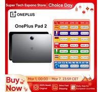 OnePlus Pad 2 tablette Version mondiale Snapdragon 8 Gen 3 12.1 ''144Hz écran 9510mAh batterie 12 + 256GB d'accouchement 13MP caméra OS 14.1 Grey 16+512GB