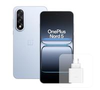 OnePlus Smartphone Nord 5 12 Go RAM 512 Go Stockage, écran AMOLED 6,83 Pouces 144 Hz, Snapdragon 8s Gen 3, Double caméra 50 Mpx, Batterie 5200 mAh, avec Chargeur 80W, Bleu