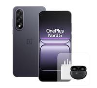 OnePlus Smartphone Nord 5 8 Go RAM 256 Go Stockage, écran AMOLED 6,83 Pouces 144 Hz, Snapdragon 8s Gen 3, Double caméra 50 Mpx, Batterie 5200 mAh, Chargeur 80 W et Nord Buds 3 Pro, Gris