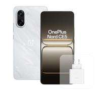 OnePlus Smartphone Nord CE5 8 Go RAM 128 Go Stockage, 6.77" 120Hz AMOLED, 50MP OIS, Batterie 5200 mAh, avec Chargeur 80W, Blanc