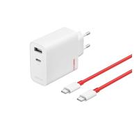 OnePlus SUPERVOOC 80W Chargeur Rapide, Adaptateur Secteur GaN Double Port avec câble USB Type-C, Compatible avec OnePlus 13/13R/Nord5/CE5