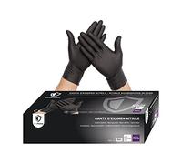 OneProtek Gants jetables noir en nitrile - Lot de 2x Boîtes de 100 Gants Nitrile - Taille XXL (Très Très Grande) - Sans latex - Résistants et Multi-usages - Protection contre les produits chimiques