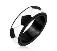 Oneress Bague de football audacieuse pour homme, bracelet en résine style de vie athlétique, bijoux de sport rotatifs pour couples, cadeau tendance pour femmes actives YA5038 Football 11