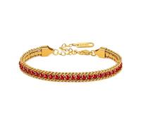 Oneress Bracelet Bolo Plaqué Or - CZ Rouge Ajustable, Bijou Cristal Quotidien & Anniversaire, Cadeau Amie YA6108-JinHong