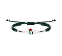 Oneress Bracelet Charme Drapeau Émail Unisexe Mode Déclaration Unité Solidarité Droits Humains Conscience Ajustable Palestine Bijoux YA6282-Green