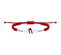 Oneress Bracelet Liberté Ajustable Conscience Perles Émail Palestine Bijoux Unité Anti Violence Culturel Fait Main Cadeau YA6282-Red