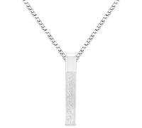 Oneress Collier de prière islamique prophète Muhammad avec verset du Coran carré en acier inoxydable, Acier inoxydable