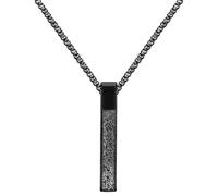 Oneress Collier de prière islamique prophète Muhammad avec verset du Coran carré en acier inoxydable, Medium, Acier inoxydable, Pas de gemme