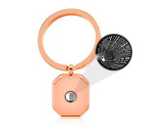 Oneress Porte-clés gravé projection 100 langues, bijou élégant pour relation à distance, breloque romantique or rose pour petite amie YA5238-DIY