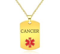 Oneress YA5217 Collier d'identification médicale en acier inoxydable avec étiquette QR personnalisée pour personnes âgées, femmes et hommes, Shellfish Allergy Tag For Women, Acier inoxydable, Pas de