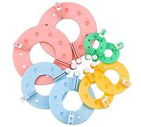 Oneroomone 8 Pièces Boule de Peluche Pom Pom Maker, Kit de Fabricant de Pom Pom, Fluff Ball Weaver, pour Bricolage, Breloques, Décoration, Cadeaux, Rose, Bleu, Jaune, Vert