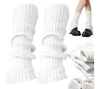 Oneroomone Jambières Blanches, Jambiere Femme Hiver, Knit Chaussettes Boot pour Femmes, Jambières Longues Tendance pour Femme, Femmes Guêtres pour la Danse-Ballet
