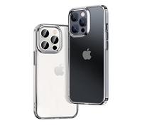 ONES Coque iPhone 12 Pro Max Frost Transparente Dur-MIL Protection Antichoc Airbag『PC Arriere Rigide+Silicone Bumper Souple』『Anti-Empreinte Digitale』[Écran & Lens Garde] [Antiderapante] Cas Matte Luxe