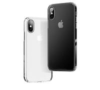 Ones Coque iPhone XS Max Frost Transparente Hard - Bord Carré - MIL Protection Antichoc Airbag PC Rigide+Silicone Flexible『Anti-Empreinte Digitale』[Écran & Lens Garde] [Antiderapante] Cas Matte Luxe