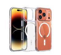 Ones Coque Magnétique pour iPhone 17 Pro Max Transparente, Compatible avec MagSafe, Airbags Antichoc Qualité Militaire, Protection D'écran Et Caméra, Antirayures PC, Antijaunissement, Antidérapant