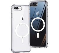 Ones Coque Magnétique pour iPhone 8 Plus/7 Plus Transparente, Compatible avec MagSafe, Airbags Antichoc Qualité Militaire, Protection D'écran Et Caméra, Antirayures PC, Antijaunissement, Antidérapant