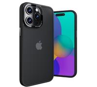 Ones Coque Métal pour iPhone 15 Pro Noir Mate, étui PC Rigide translucide et Pare-Chocs en Silicone, qualité Militaire, airbag Antichoc, Anti-Jaune, résistant aux Rayures, Case Mince