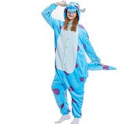 Onesie Adultes Pyjamas Femmes Chaud Vêtements de Nuit Homewear Dinosaure Point Licorne Animal Cartoon Combishort Flannel pyjamasque Jumpsuit