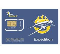 onesimcard Carte SIM Internationale Expedition pour Une Utilisation dans Plus de 200 Pays avec 5 $, données de 0,02 $ par Mo. Compatible avec Tous Les appareils GSM et téléphones Mobiles activés