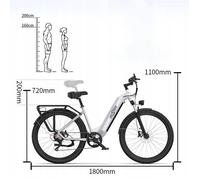 Onesport Ot05 Vélo Électrique 250w 36v18.2ah 27.5" 120km 25km/H Urban+Pl Se Déplacer Et Se Garer Facilement. Blanc Multicolore