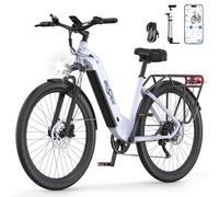 ONESPORT OT05 Vélo Électrique Adulte 27,5 Pouces, 250W & 7 Vitesses avec Batterie Amovible 36V 18.2Ah, Ville E-Bike pour Homme Femme & 3 Niveaux d'Assistance au Pédalage & Capteur de Couple de 40Nm