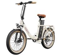 ONESPORT OT16-2 électrique, moteur 250 W, batterie 48 V 15,6 Ah, pneus 20 x 3,0 pouces, vitesse maximale de 25 km/h, autonomie de 120 km, freins à disque mécaniques OT16-2 blanc