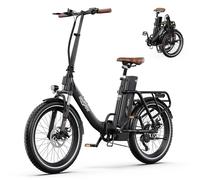 ONESPORT OT16-2 Klapprad E-Bike, E Bike 20 Zoll mit 250W Motor und 48V 17Ah Abnehmbaren Akku, Geschwindigkeit 25km/h, LCD-Display & APP Bluetooth Connect (Schwarzbraun)