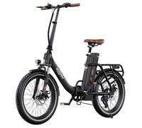 ONESPORT OT16-2 Vélo Électrique - Moteur 250W - Batterie 48V17Ah - Pneus 20""x3"" -Vitesse Max 25km/h - Autonomie 120km -Noir Marron