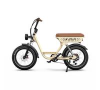ONESPORT W77 Vélo Électrique - Moteur 250W Batterie 48V18AH Pneus De 20 Pouces Freins Hydrauliques - Beige